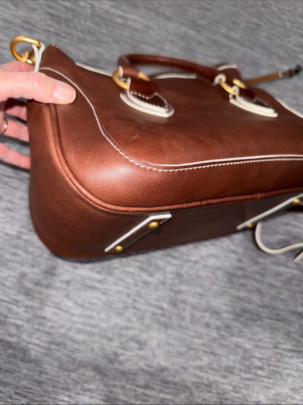 Dooney & Bourke NWT Chestnut Florentine Edge - Picture 13 of 14